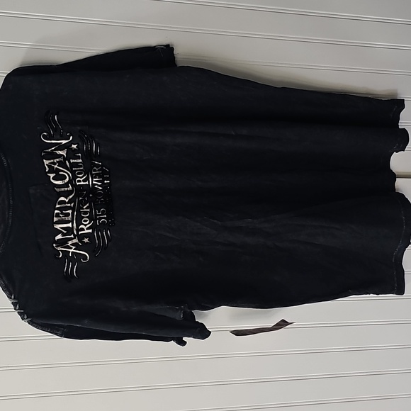 Affliction Silver and Black Graphic Tee - Picture 2 of 4